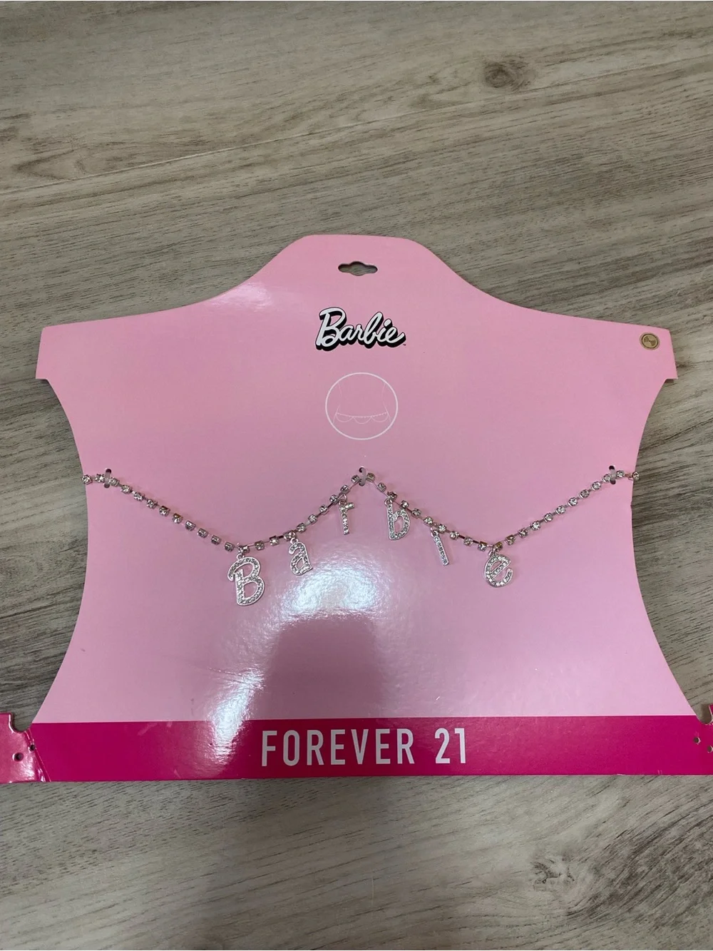 Crystal 'Barbie' Letter Chain Belt BARBIE forever 21 - NWT